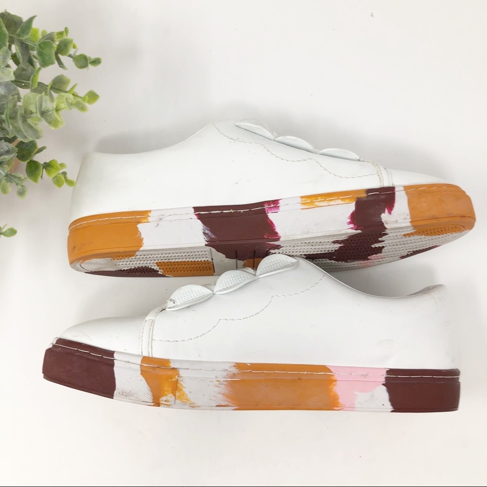 Zara Woman White Sneaker With Colorful Sole - Picture 7 of 11